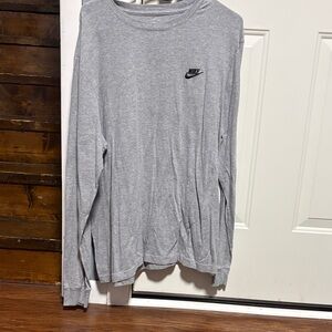 Nike Men's Heather Gray Long Sleeve Tee